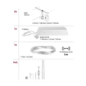 Paulmann Wire Sheela kabelski sistem, 5 plamenov 5 m krom - Hodnik - Sodobni - mat krom - Plastika