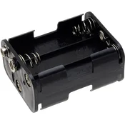 TRU COMPONENTS Držalo za baterije 6x Mignon (AA) priključek na pritisni gumb TRU COMPONENTS BH-363-1B, (20636011)