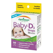 JAMIESON Baby-D ™ vitamin D3 400 ie kapljice 11,7 ml