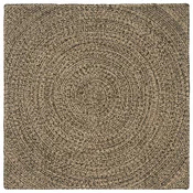 Tepisi za područja Prirodna i crna 160 x 160 cm Juta