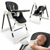Nukido Nukido Elite 3-in-1 Black Highchair with Rocker and Lounger Features, (21738845)