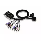 ATEN 2-Port USB DVI/Audio Cable KVM Switch with Remote Port Selector (CS682-AT)