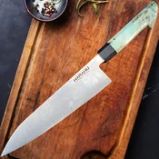 Damaskus kuhinjski nož SM - 39205 - Big Chef / Zelen KP39205