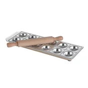 Large Ravioli mould, 12 compartments, with rolling pin, Titania - Im