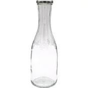 Gastro steklena steklenica za sok 750 ml, srebrn pokrovček, komplet 6 kos