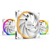 BE QUIET! LIGHT WINGS White (BL102) triple pack RGB 140mm 4-pin PWM beli ventilator