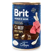 Brit BRIT Premium naravno goveje meso s tripejem - mokra hrana za pse - 400 g, brez žit, brez glutena, primerna za vse pasme