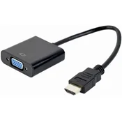 GEMBIRD - VIDEO Adapter HDMI to VGA HD15, M/F, Black