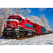 BlueBird - Puzzle Red Train In The Snow - 1 500 kosov