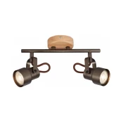 Brilo - LED spot svetiljka TAHUN 2xGU10/5W/230V braon