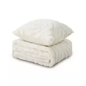 Komplet Dormeo Warm Hug Lux biserna 200x200 cm biserna