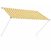 shumee Zložljiva tenda 200x150 cm rumena in bela