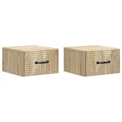 vidaXL Stenski nočni omarici 2 pcs Sonoma hrast 34,5 x 33 x 20 cm