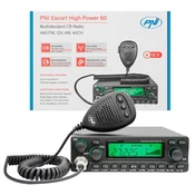 PNI CB in radioamaterska postaja Escort 60 Multistandard, FM/AM, 12 V, ASQ, RF Gain