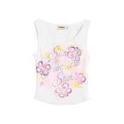 Desigual Majica  lila / roza / bela