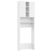 Vidaxl omara za pralni stroj bela 64x25,5x190 cm