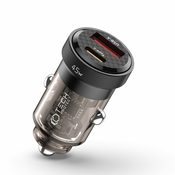 AVTO POLNILEC TECH-PROTECT CC45W 2-PORT CAR CHARGER PD45W/QC3.0 BLACK