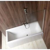Zaslon za kad VILMA, 600 mm, kromast/desni/steklo BRICK - 6.00 - 24 - Aqualine - 60.00 - Odprtina obložena s ploščicami - 60x140 - 1400.00