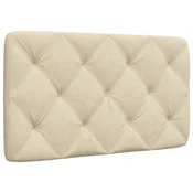 Vidaxl Blazina za vzglavje krem 80 cm blago
