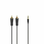 HAMA avdio kabel, 3,5 mm Jack Plug – 2 RCA vtiča, Stereo, pozlačen, 1,5 m