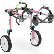 Pasji invalidski voziček za majhne pse - zadnje noge - nastavljiv - aluminijast okvir