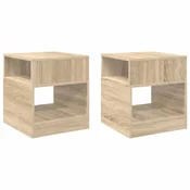 Vidaxl Stranska miza 2 szt. Sonoma hrast 40,5 x 40 x 45 cm