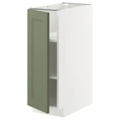 METOD Podni element s policama, bela/Axstad sivozelena, 30x60 cm