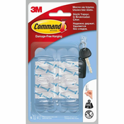 3M kljukice Command 17006 prozorne, max 225g, 6/1