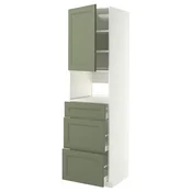 METOD / MAXIMERA Visoki element za ugradne uredaje, bela/Axstad sivozelena, 60x60x220 cm