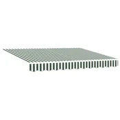 Vidaxl Vlečna tenda Zelena in Bela 300 x 250 x 165 cm