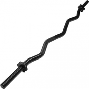 Gorilla Sports Kriva EZ šipka za tegove (120 cm + 2 zvezdaste matice za zavrtanje / Crna) ( 100068-00019-0062 )