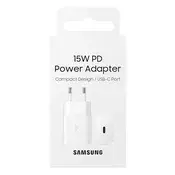 SAMSUNG mrežni punjač s Type-C priključkom (15 W, PD brzo punjenje) BIJELA EP-T1510NWEGEU