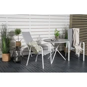 Venture Design Zunanji jedilni set Parma, kavna miza in naslanjač Copacabana 90x74 cm, siva