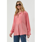 Bluza Victoria Beckham za žene, boja: ružičasta, glatka