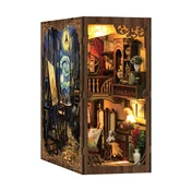 DIY Book Nook komplet za odrasle | Umetniška Delavnica | Miniaturna hiška z LED | 344 delov | Diorama za knjižno polico | 23 x 18 x 11 cm | Lubiwood