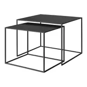 Črne kovinske mizice v kompletu 2 ks 50x60 cm Fera – Blomus
