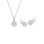 ELLI Set nakita Swarovskikugel, srebrna
