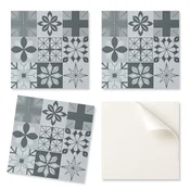 shumee Komplet PVC ploščic z vzorcem, samolepilnih, za spalnico, geometrijski mozaični vzorci, 20x20x20 cm