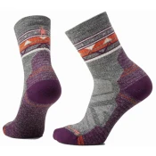 Smartwool ženske nogavice Hike Light Cushion Zig Zag Valley Mid Crew, pepel/oglje (S)