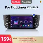 Junsun Android 11 Car Radio Player For Fiat/Linea/Punto evo 2012-2015 Multimedia GPS Navigation autoradio Support Carplay