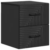 vidaXL Stenski nočni omarici Črna 34,5 x 33 x 40 cm Inženirski les