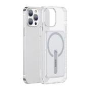 BASEUS Magnetni etui z stojalom za iPhone 13 Pro 6,1'' 2021 prozoren