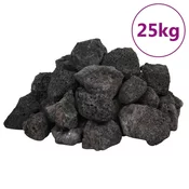 Vidaxl Vulkanski kamen 25 kg črn 3-5 cm