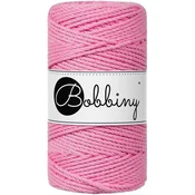 Bobbiny 3PLY Macramé Rope 3 mm 100 m Bubblegum Pink Vrvica