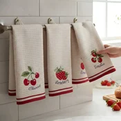 Viktorija Set 6 kuhinjskih krpa Wafle Red