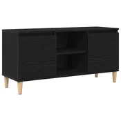 Vidaxl TV omarica Črna Orehovina 102 x 35 x 50 cm Konstruiran les