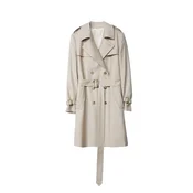 GOBI Cashmere Prehoden plašč Womens Double Breasted Cashmere Trench Coat šampanjec