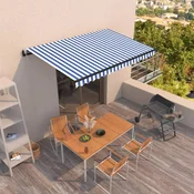 Tenda na automatsko uvlacenje 400 x 350 cm plavo-bijela