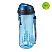 Športna steklenica 550 ml s silikonsko slamico - modra