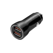 Logilink USB punjač za automobil, 2x USB-A, 10,5 W, crni